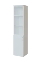 N 5 - 4DN3 kancelářská skříň, 1-dveřová/nika, levá, 1800x400x400, bílá